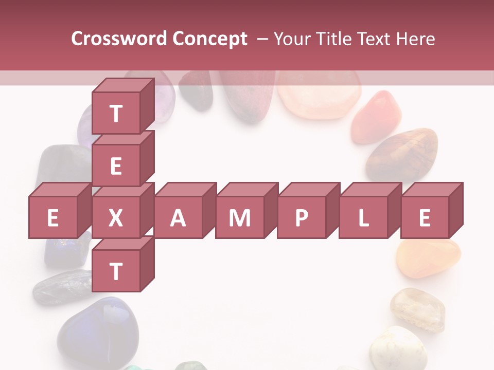 Tumbled Mineral Amethyst PowerPoint Template