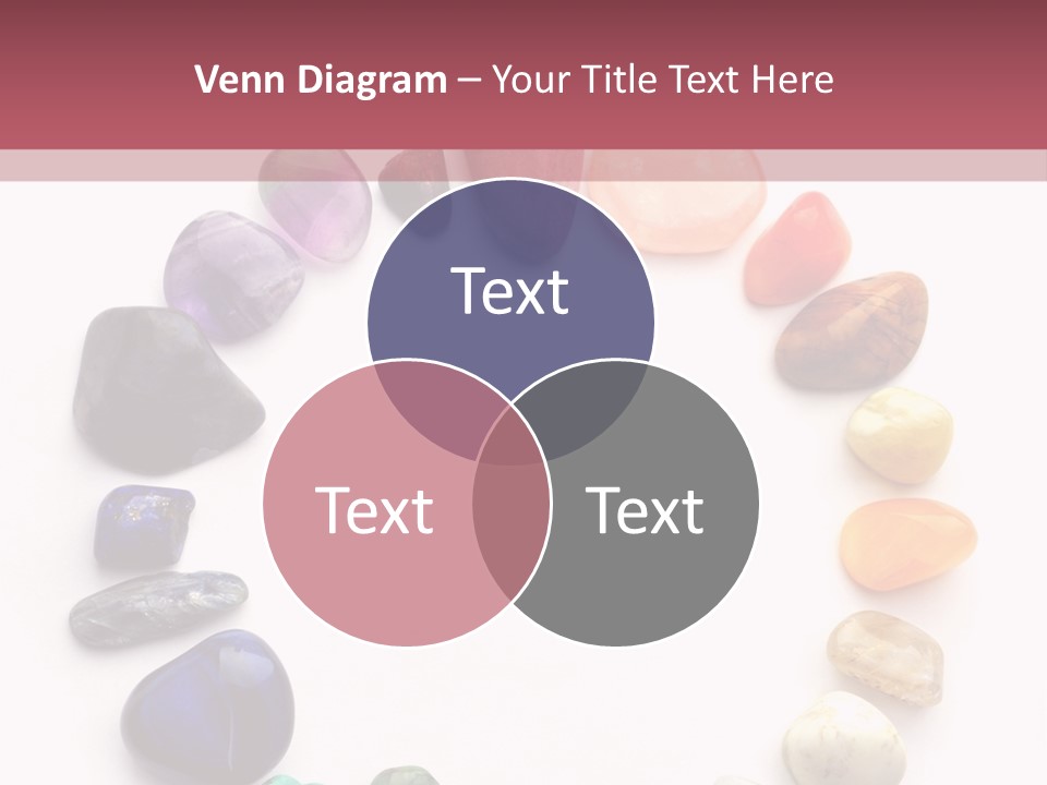 Tumbled Mineral Amethyst PowerPoint Template