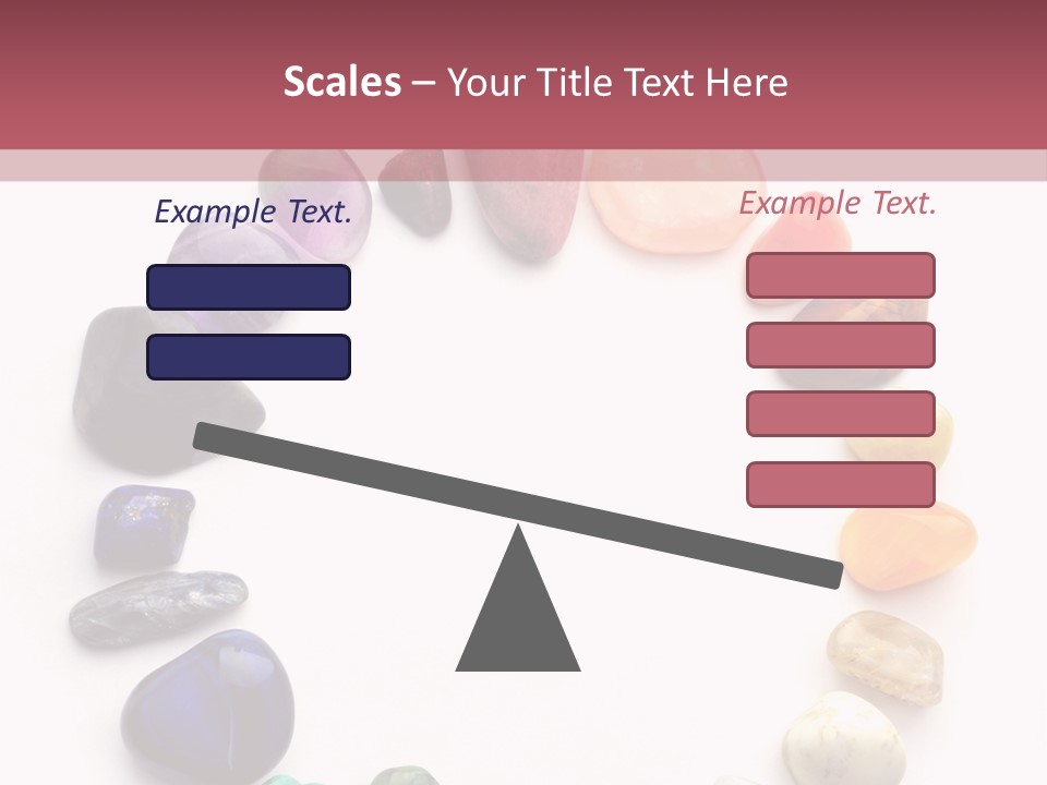 Tumbled Mineral Amethyst PowerPoint Template
