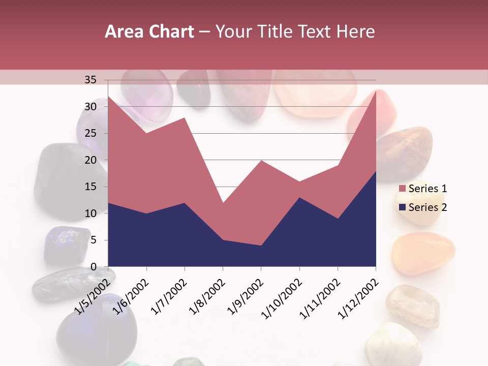 Tumbled Mineral Amethyst PowerPoint Template