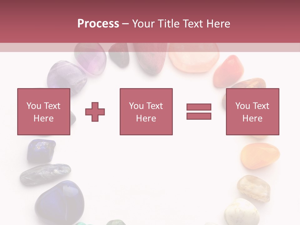Tumbled Mineral Amethyst PowerPoint Template