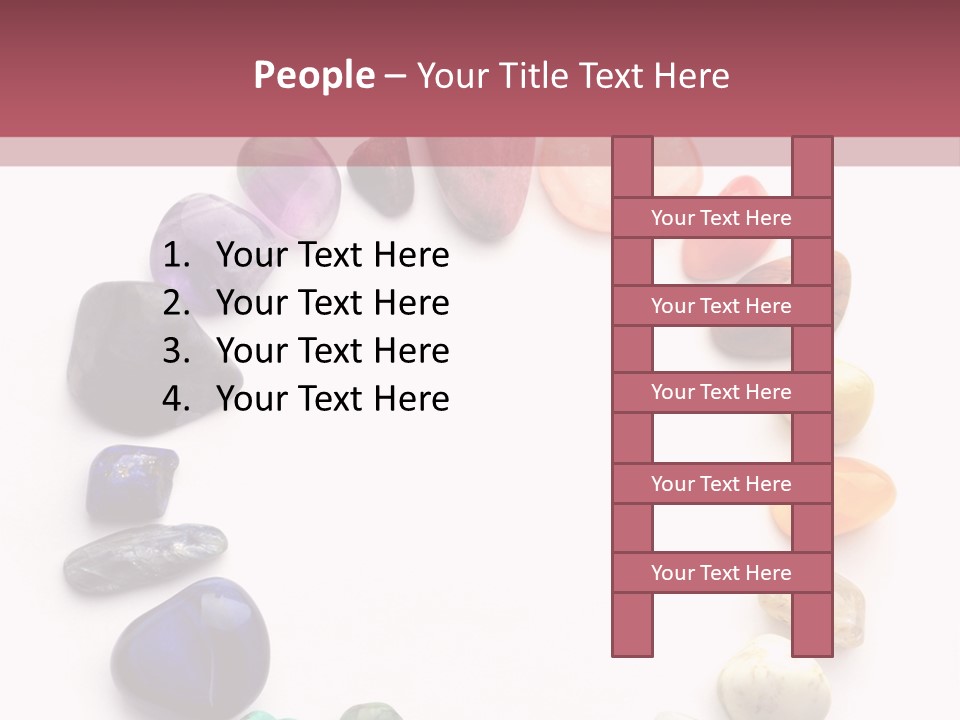 Tumbled Mineral Amethyst PowerPoint Template