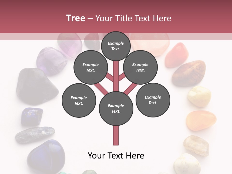 Tumbled Mineral Amethyst PowerPoint Template