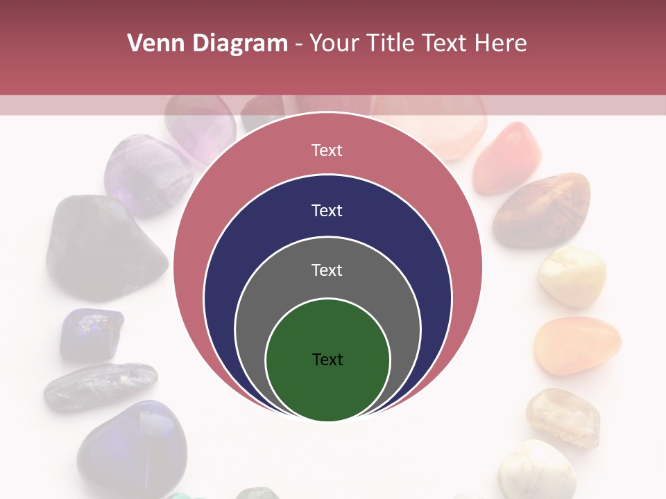 Tumbled Mineral Amethyst PowerPoint Template