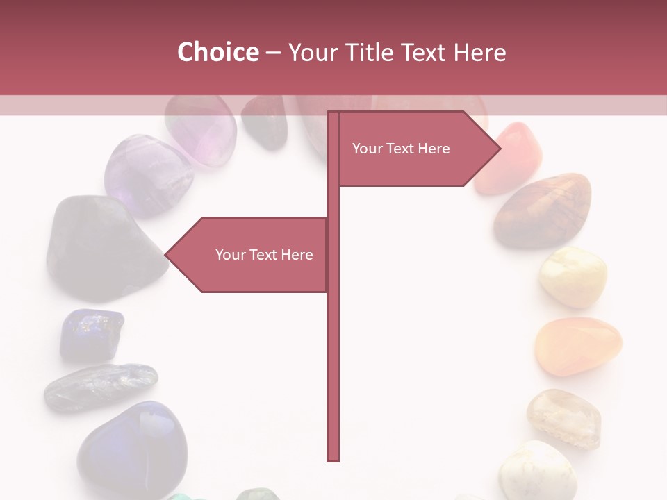 Tumbled Mineral Amethyst PowerPoint Template