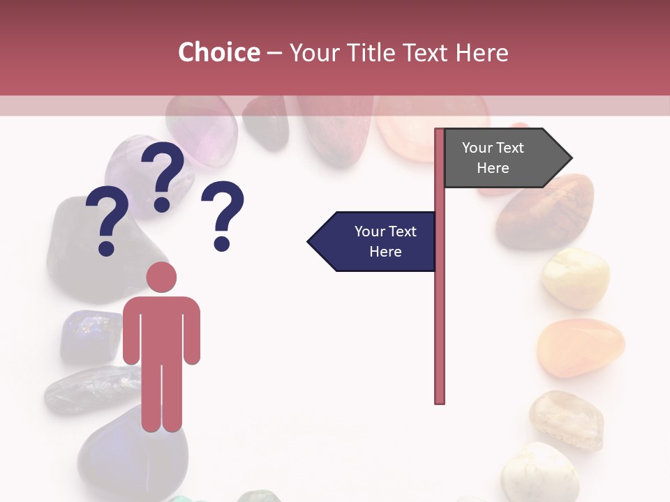 Tumbled Mineral Amethyst PowerPoint Template