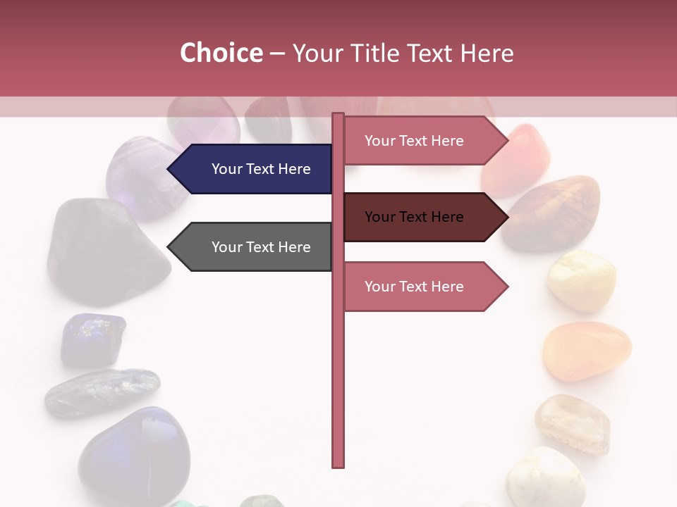 Tumbled Mineral Amethyst PowerPoint Template