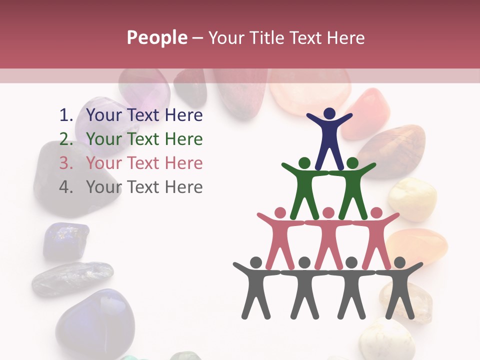 Tumbled Mineral Amethyst PowerPoint Template