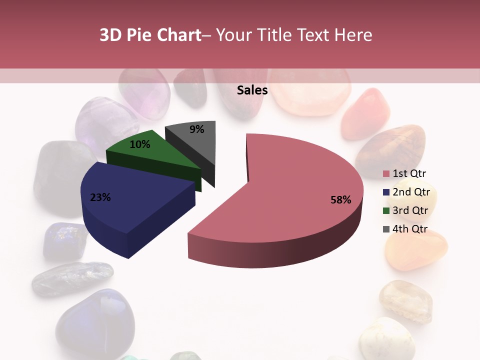 Tumbled Mineral Amethyst PowerPoint Template