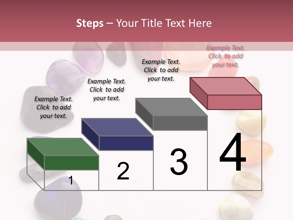 Tumbled Mineral Amethyst PowerPoint Template