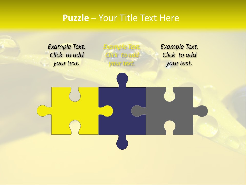 Macro Sunflower Rain PowerPoint Template