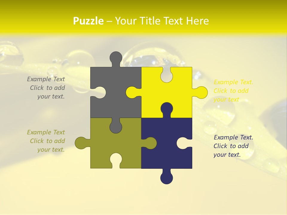 Macro Sunflower Rain PowerPoint Template