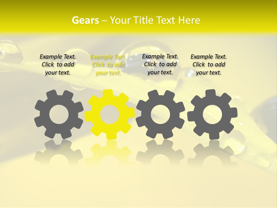 Macro Sunflower Rain PowerPoint Template