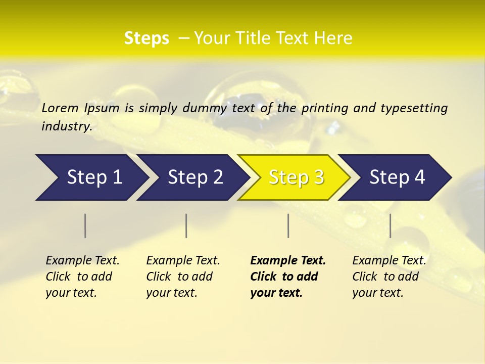 Macro Sunflower Rain PowerPoint Template