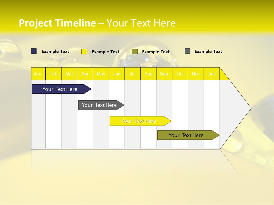 Macro Sunflower Rain PowerPoint Template
