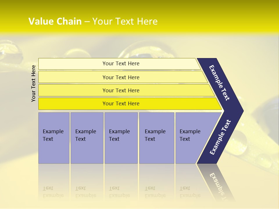 Macro Sunflower Rain PowerPoint Template