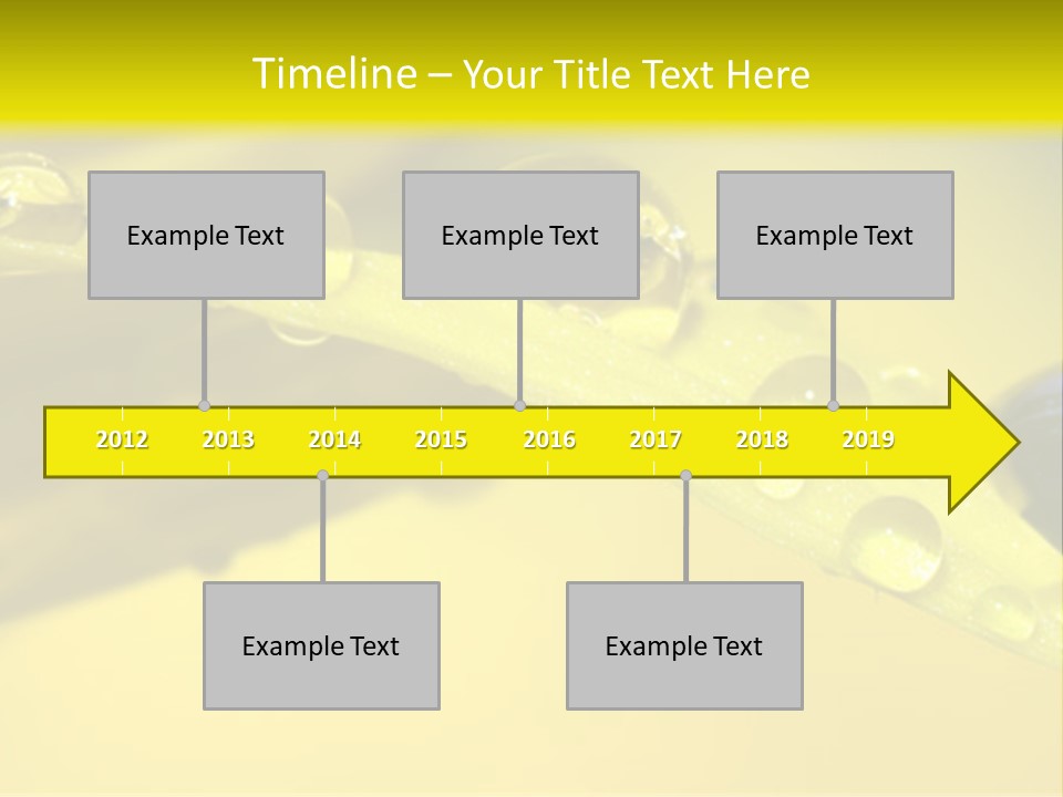 Macro Sunflower Rain PowerPoint Template