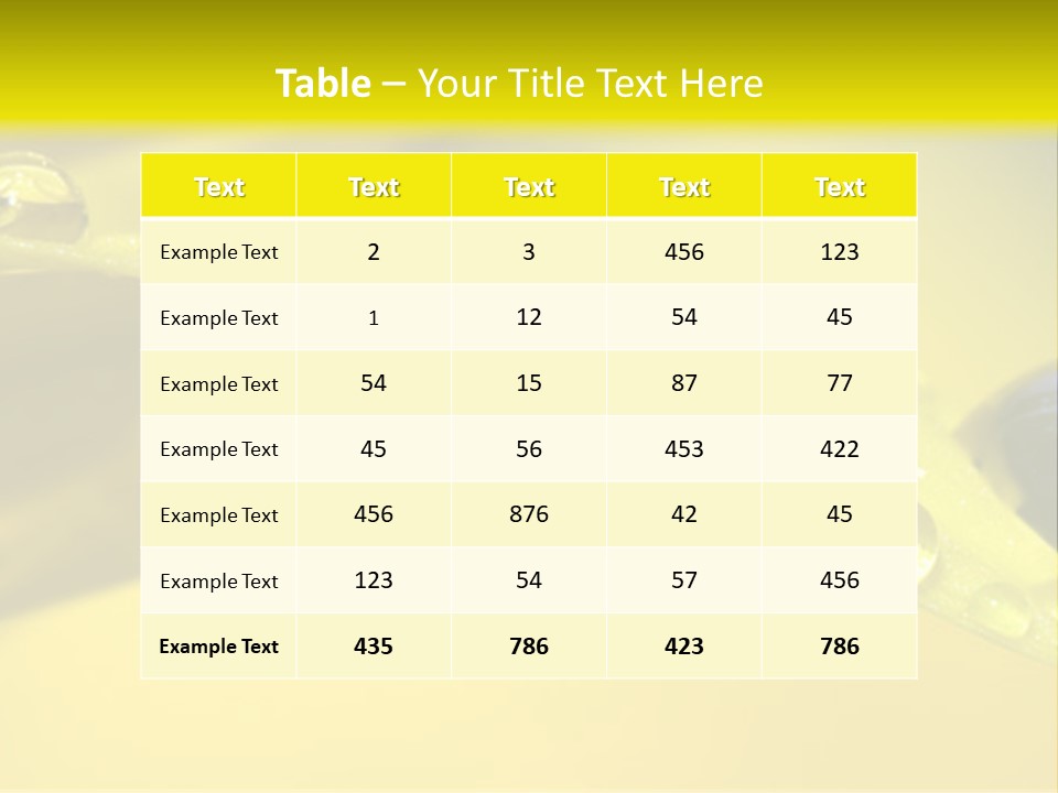 Macro Sunflower Rain PowerPoint Template
