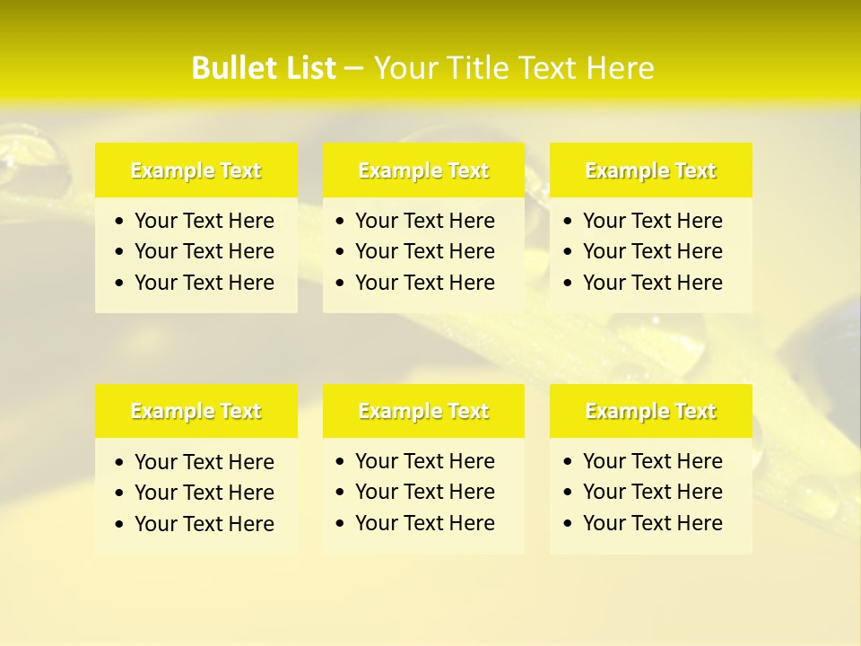 Macro Sunflower Rain PowerPoint Template