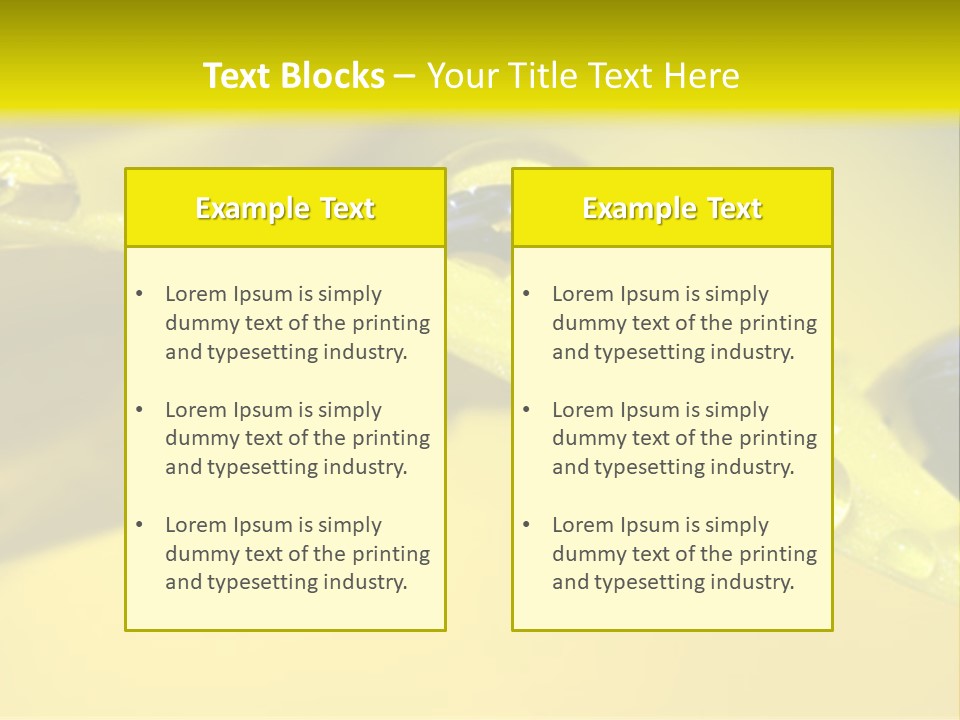 Macro Sunflower Rain PowerPoint Template