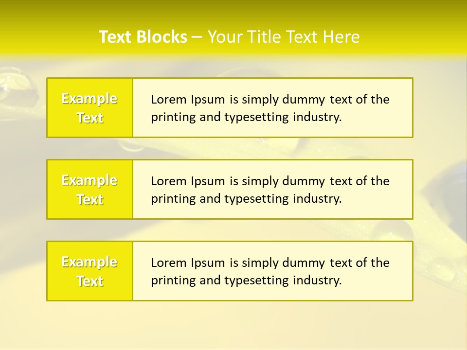 Macro Sunflower Rain PowerPoint Template