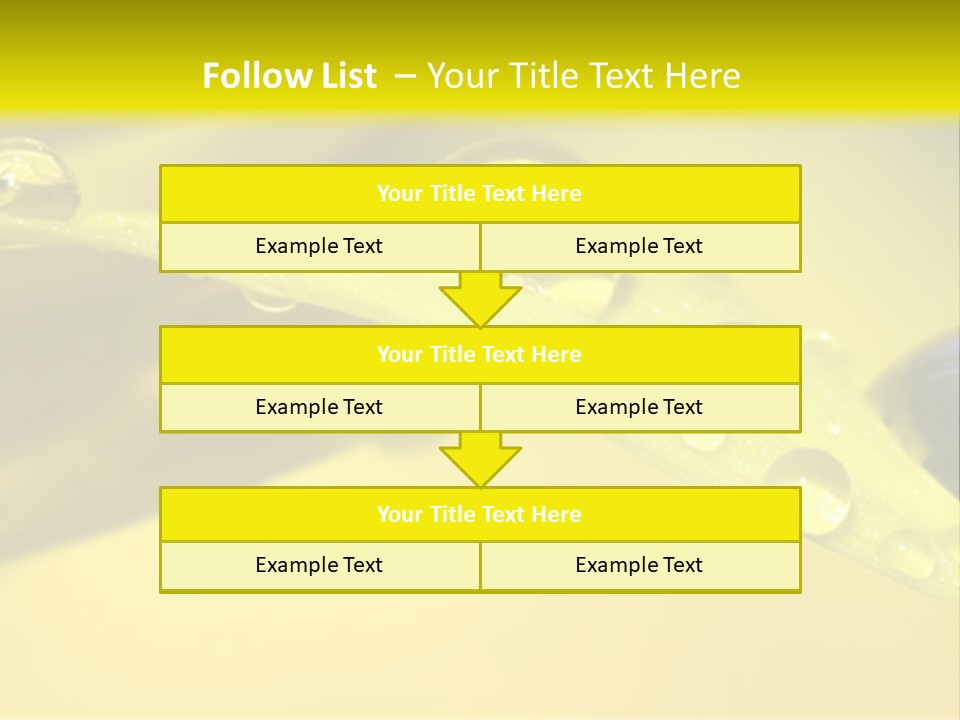 Macro Sunflower Rain PowerPoint Template