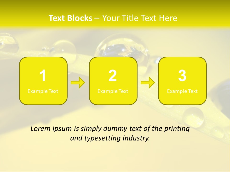 Macro Sunflower Rain PowerPoint Template