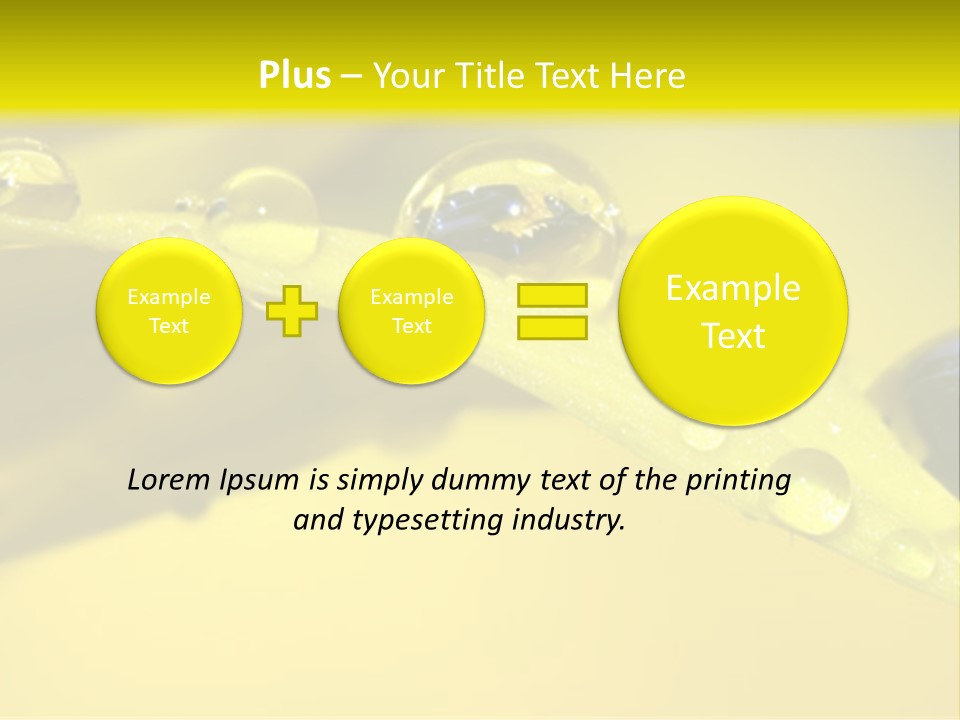 Macro Sunflower Rain PowerPoint Template
