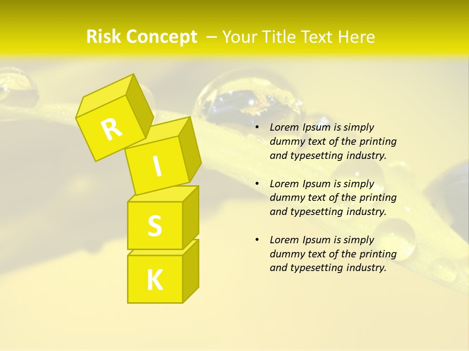 Macro Sunflower Rain PowerPoint Template