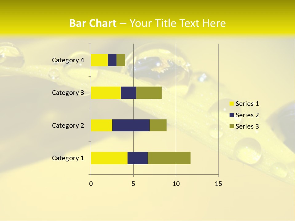 Macro Sunflower Rain PowerPoint Template