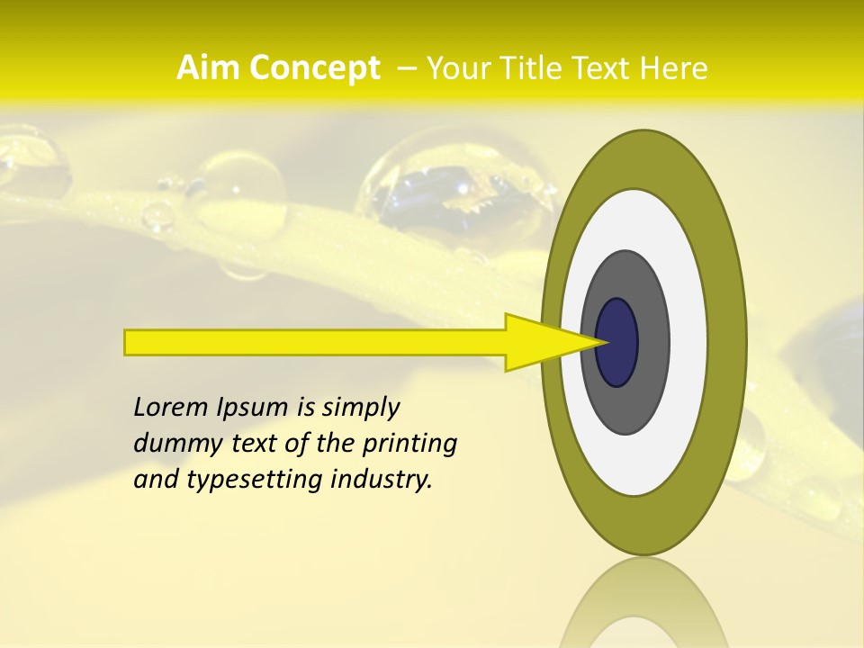 Macro Sunflower Rain PowerPoint Template