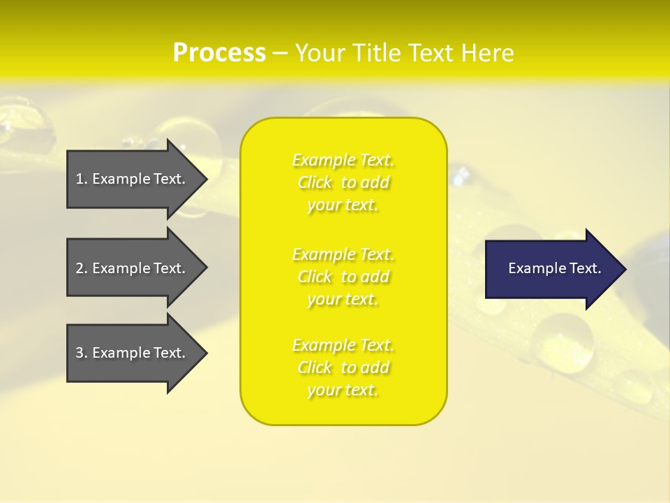 Macro Sunflower Rain PowerPoint Template