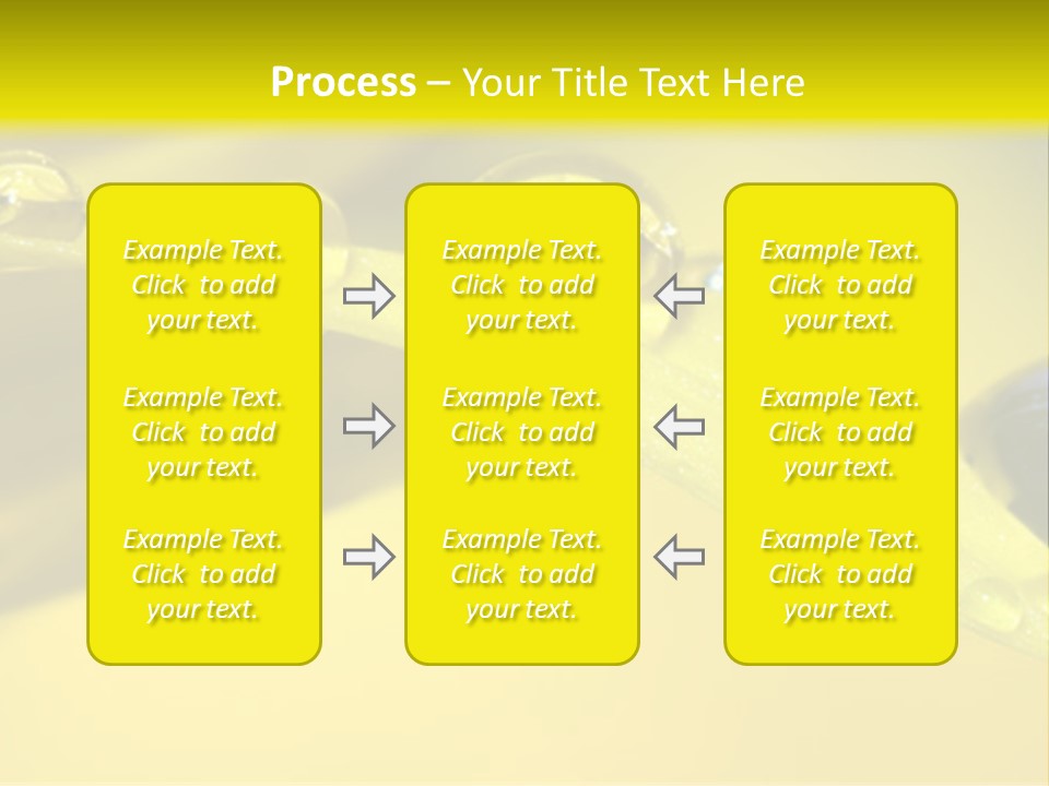 Macro Sunflower Rain PowerPoint Template