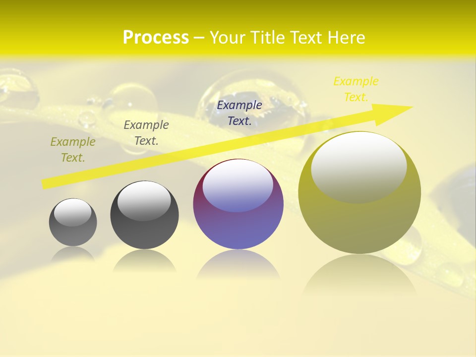 Macro Sunflower Rain PowerPoint Template