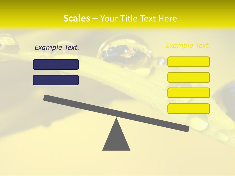Macro Sunflower Rain PowerPoint Template