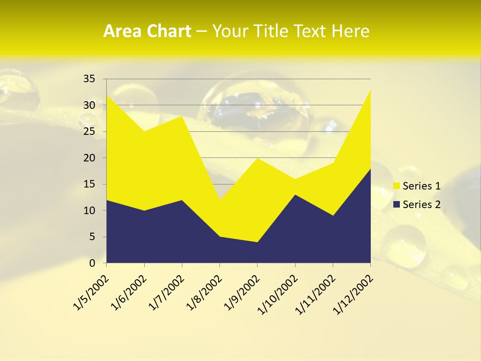 Macro Sunflower Rain PowerPoint Template