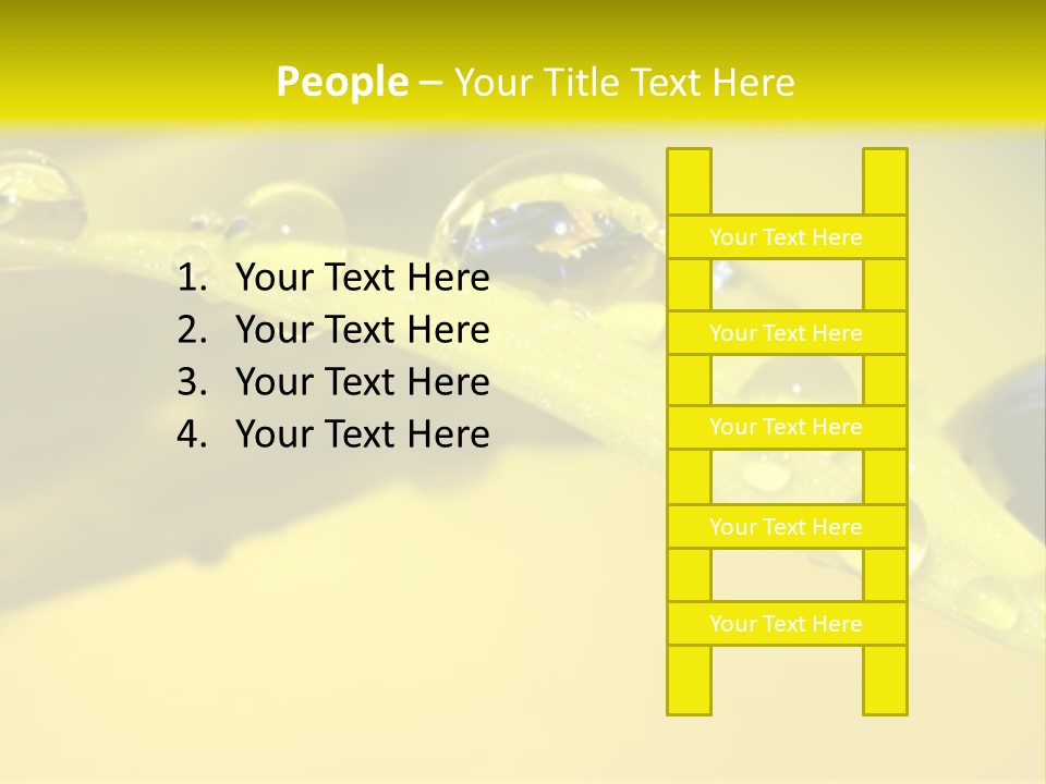 Macro Sunflower Rain PowerPoint Template