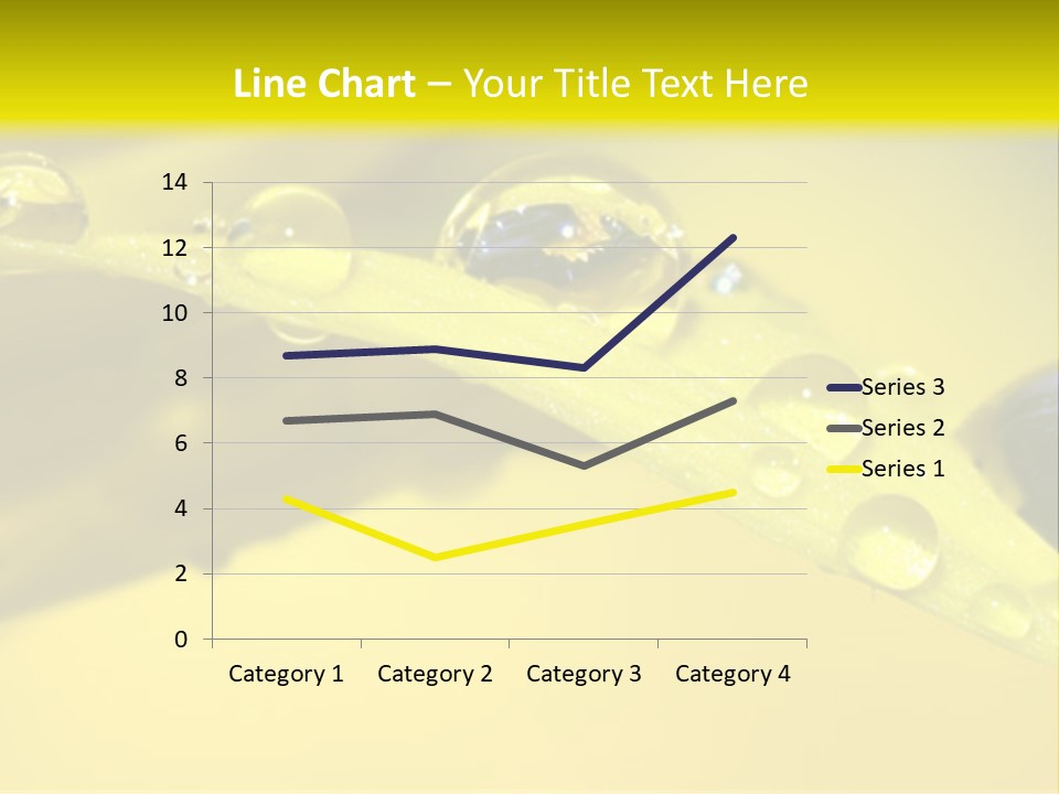 Macro Sunflower Rain PowerPoint Template