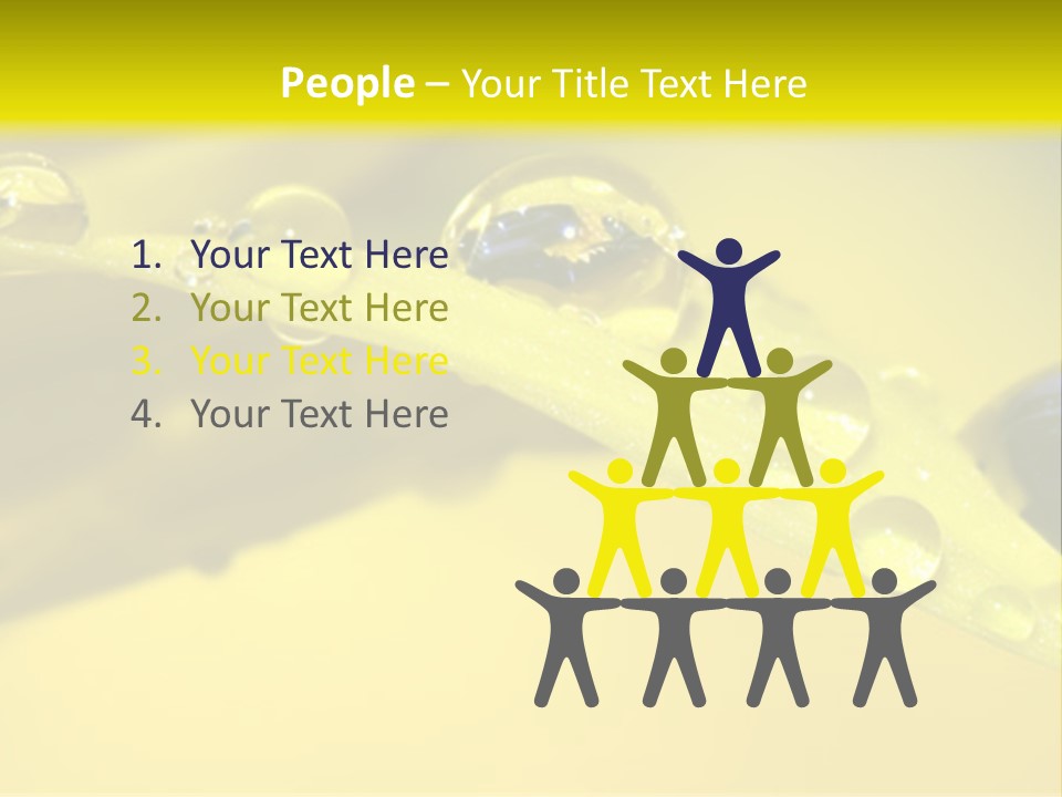 Macro Sunflower Rain PowerPoint Template