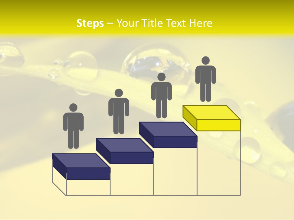 Macro Sunflower Rain PowerPoint Template