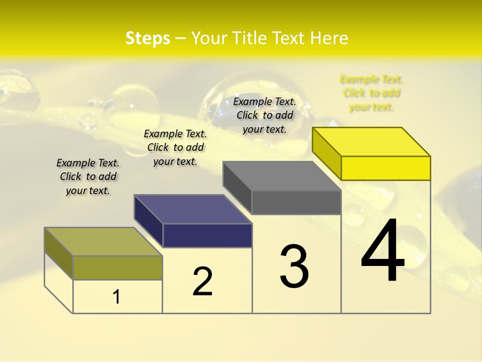 Macro Sunflower Rain PowerPoint Template