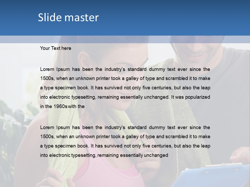 Male Fit White PowerPoint Template