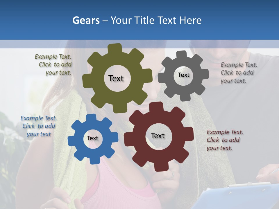 Male Fit White PowerPoint Template