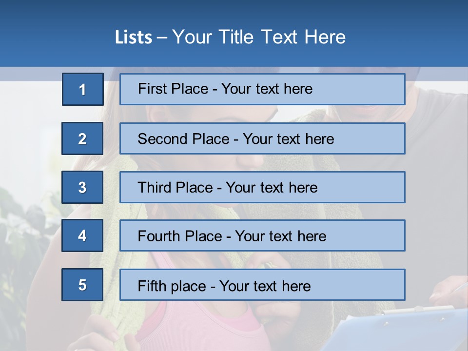 Male Fit White PowerPoint Template