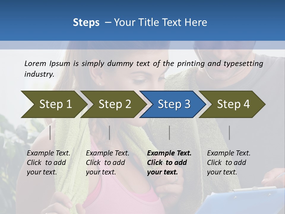 Male Fit White PowerPoint Template