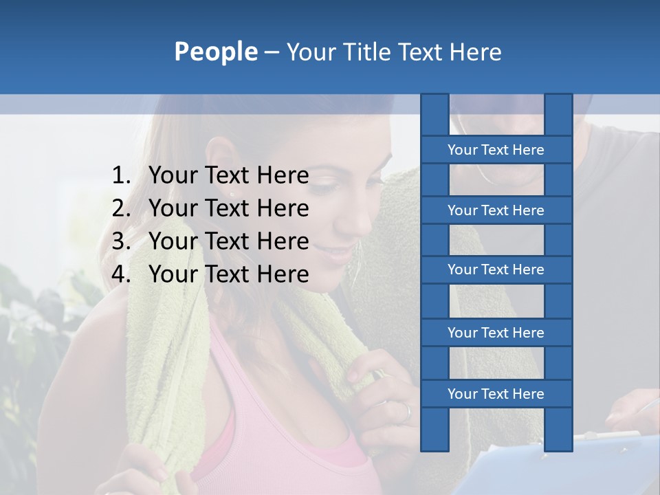 Male Fit White PowerPoint Template