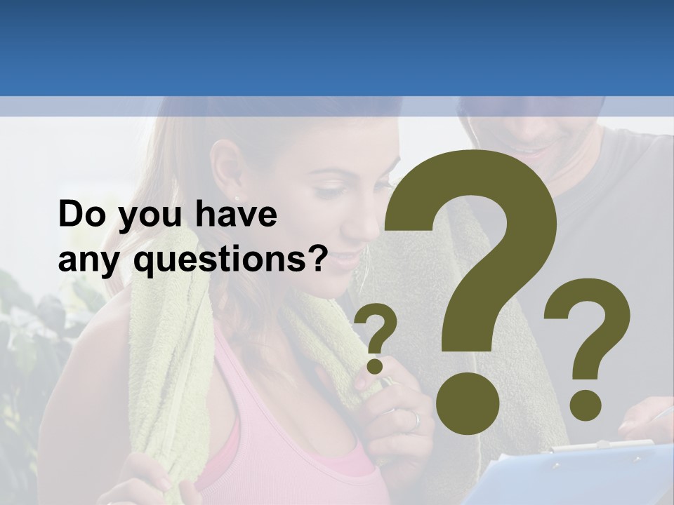 Male Fit White PowerPoint Template