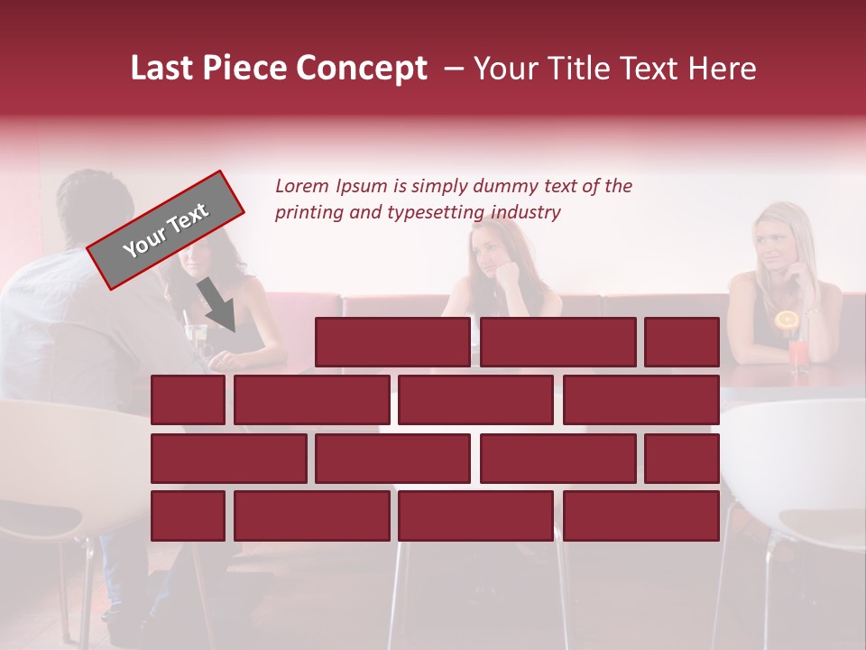 Loneliness Girl Apart PowerPoint Template