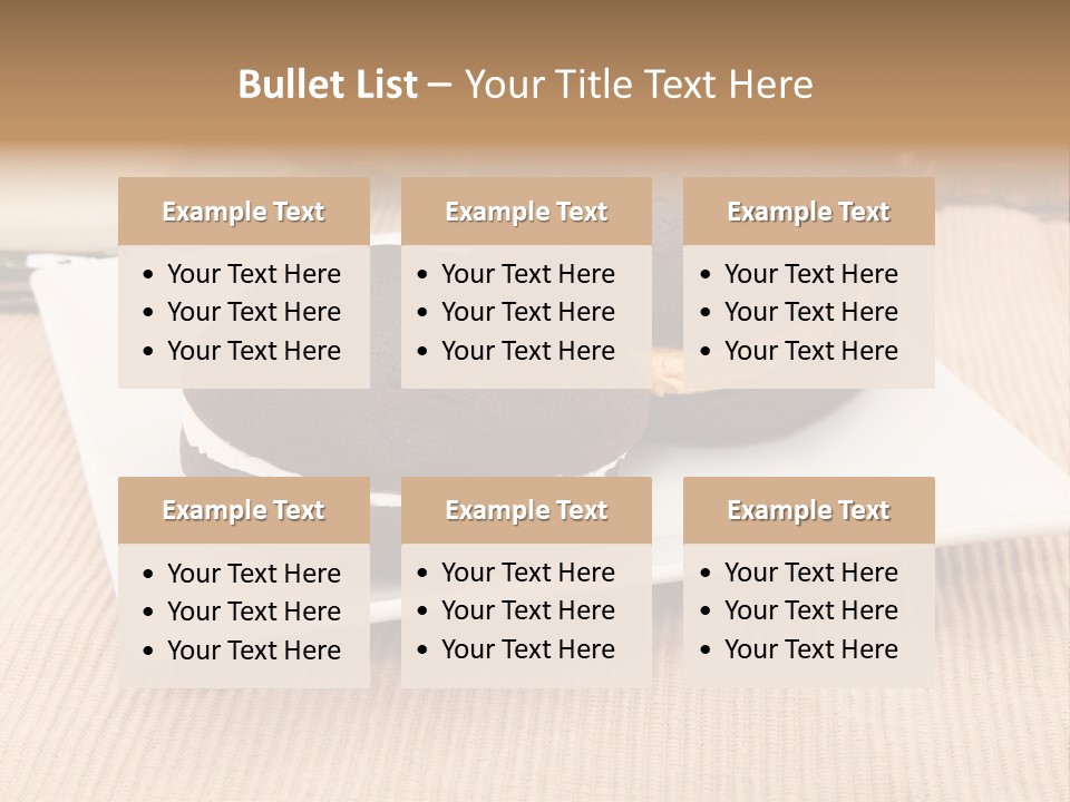 Glass Vanilla Sweets PowerPoint Template