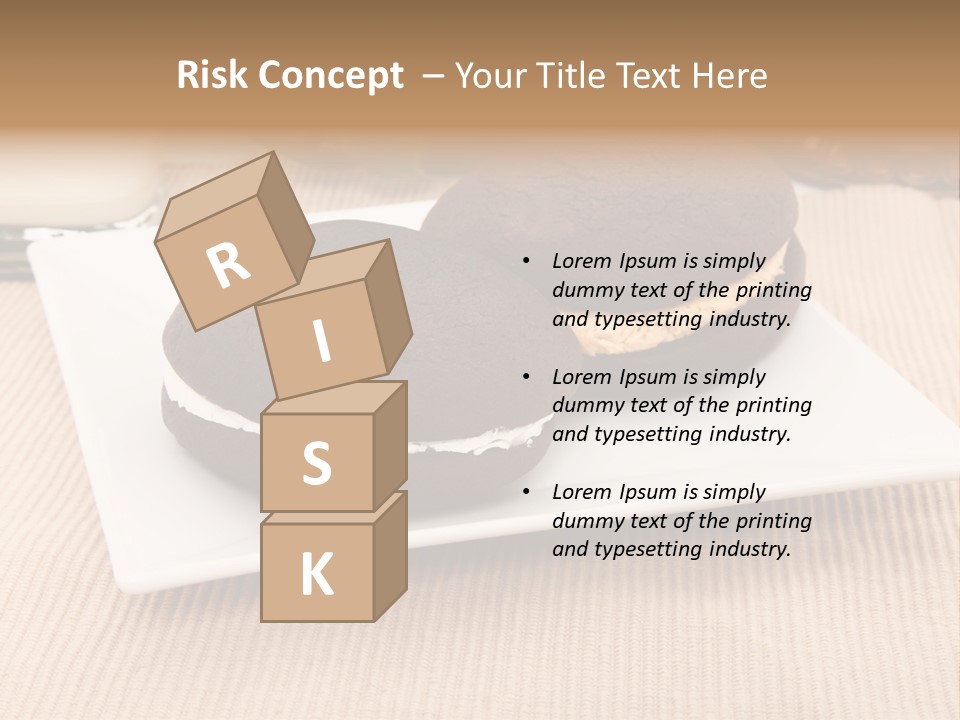 Glass Vanilla Sweets PowerPoint Template